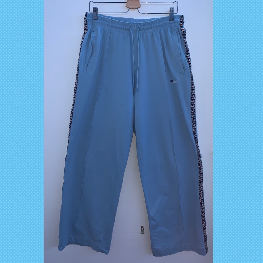 Baby Blue Fila Track Pant